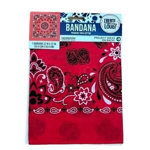 Bandanna red and black paisley unisex Get Loud spirit wear